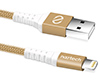 USB to MFi Lightning Braided Cable | 4ft | Gold