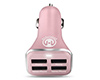 High-Power 34W Quad USB Car Charger | Rose Gold 
