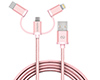 MFi Lightning Braided 3-in-1 Hybrid USB Cable