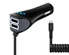 Naztech TRiO 39W Corded USB-C PD + Dual USB Fast Car Charger
