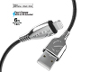 Titanium USB to MFi Lightning Braided Cable 6ft Black
