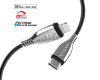 15497                 TITANIUM USB-C to MFi Lightning Braided Fast Charge Cable | 6ft | Black