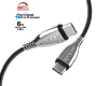 15501                 TITANIUM USB-C to USB-C Braided Fast Charge Cable | 6ft | Black 