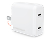 HyperGear SpeedBoost 20W USB-C + 20W USB-C Wall Charger with PD/PPS White