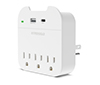 Multi Plug 5 Outlet Extender with USB-C & USB Ports | White