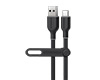 Flexi Pro USB to USB-C Soft-Touch Charge & Sync Cable | 4ft | Black