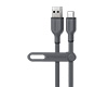 Flexi Pro USB to USB-C Soft-Touch Charge & Sync Cable | 4ft | Gray