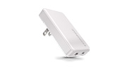 SpeedBoost 65W Dual USB-C PD Ultra-Slim GaN Laptop Charger with PPS | White