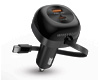 SpeedBoost 3-in-1 Fast Car Charger with Retractable 30W USB-C PD Cable | Black