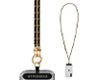 HyperGear TECHcessories | Universal Crossbody Phone Strap | Gold Chain with Black Vegan Leather