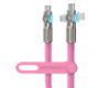Chunky180 100W USB-C to USB-C Rugged Fast Charge Cable | 6ft | Pink
